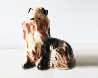 Large Yorkshire Terrier vintage china figurine