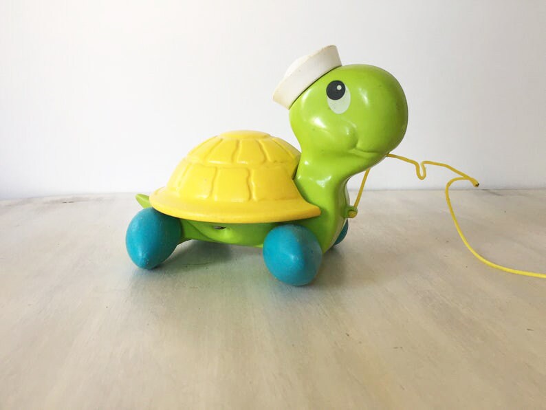 vintage fisher price turtle pull toy