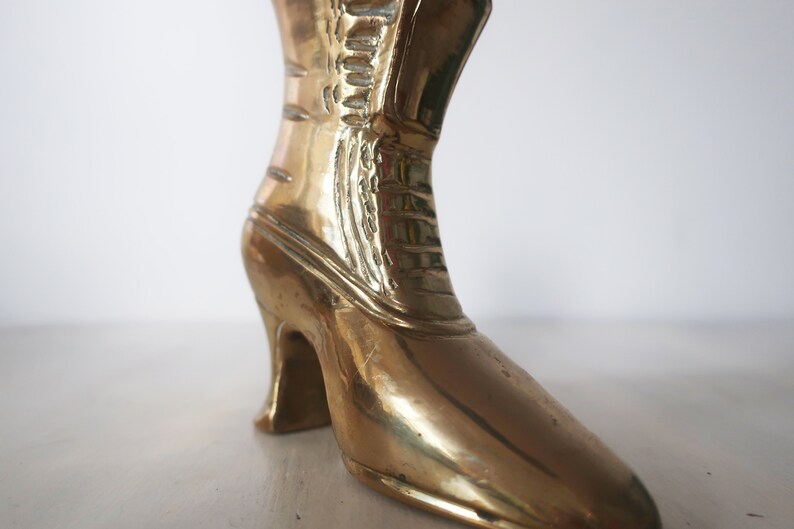 Vintage brass victorian shoe or boot