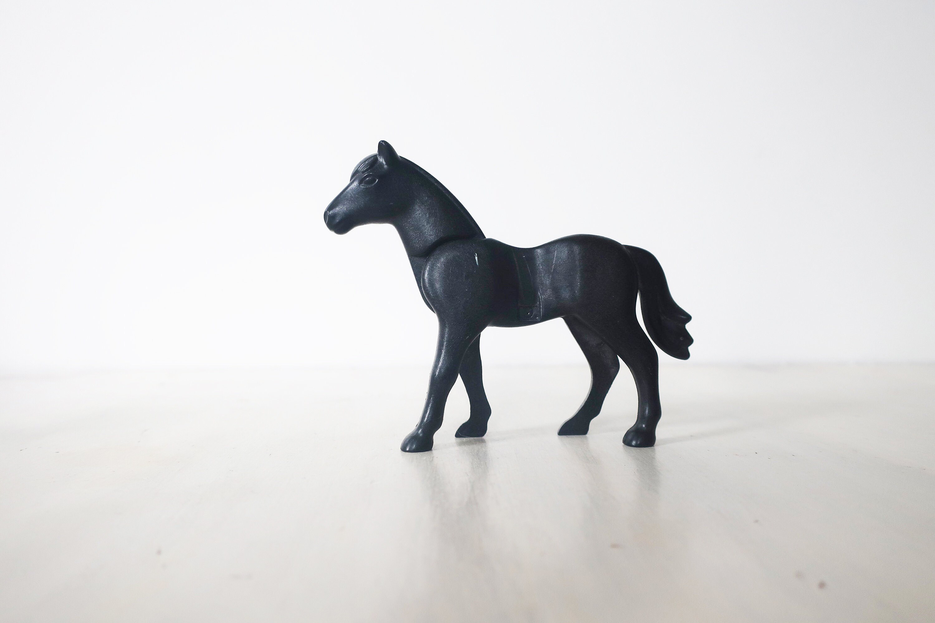 Playmobil Geobra vintage black plastic horse