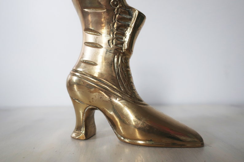 Vintage brass victorian shoe or boot