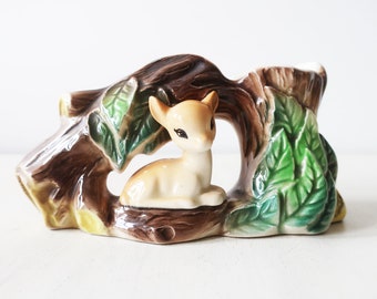 Vintage Hornsea deer planter, woodland fauna planter