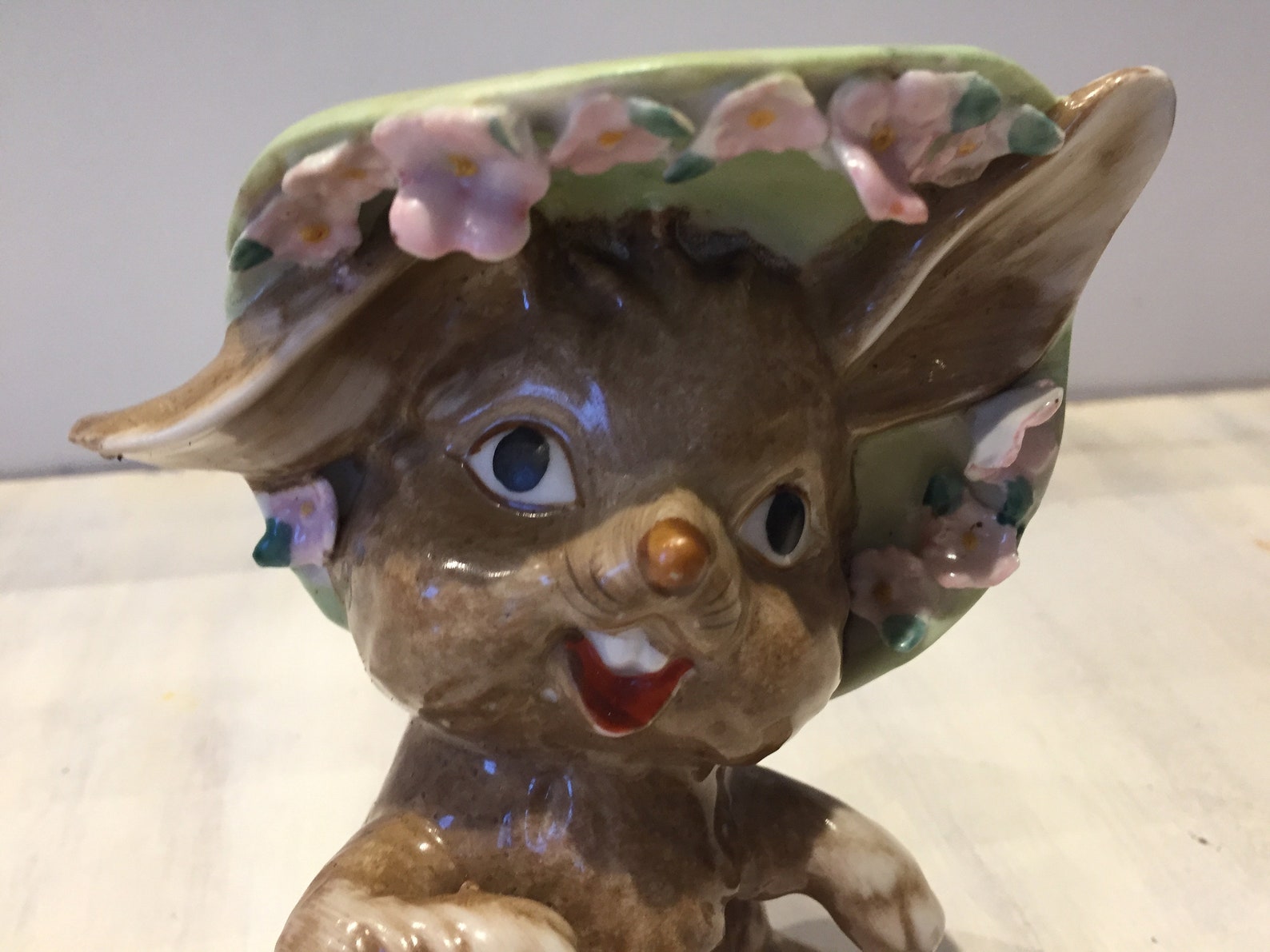 Vintage Rabbit Vase Vintage Posy Vase Kitsch Rabbit Etsy