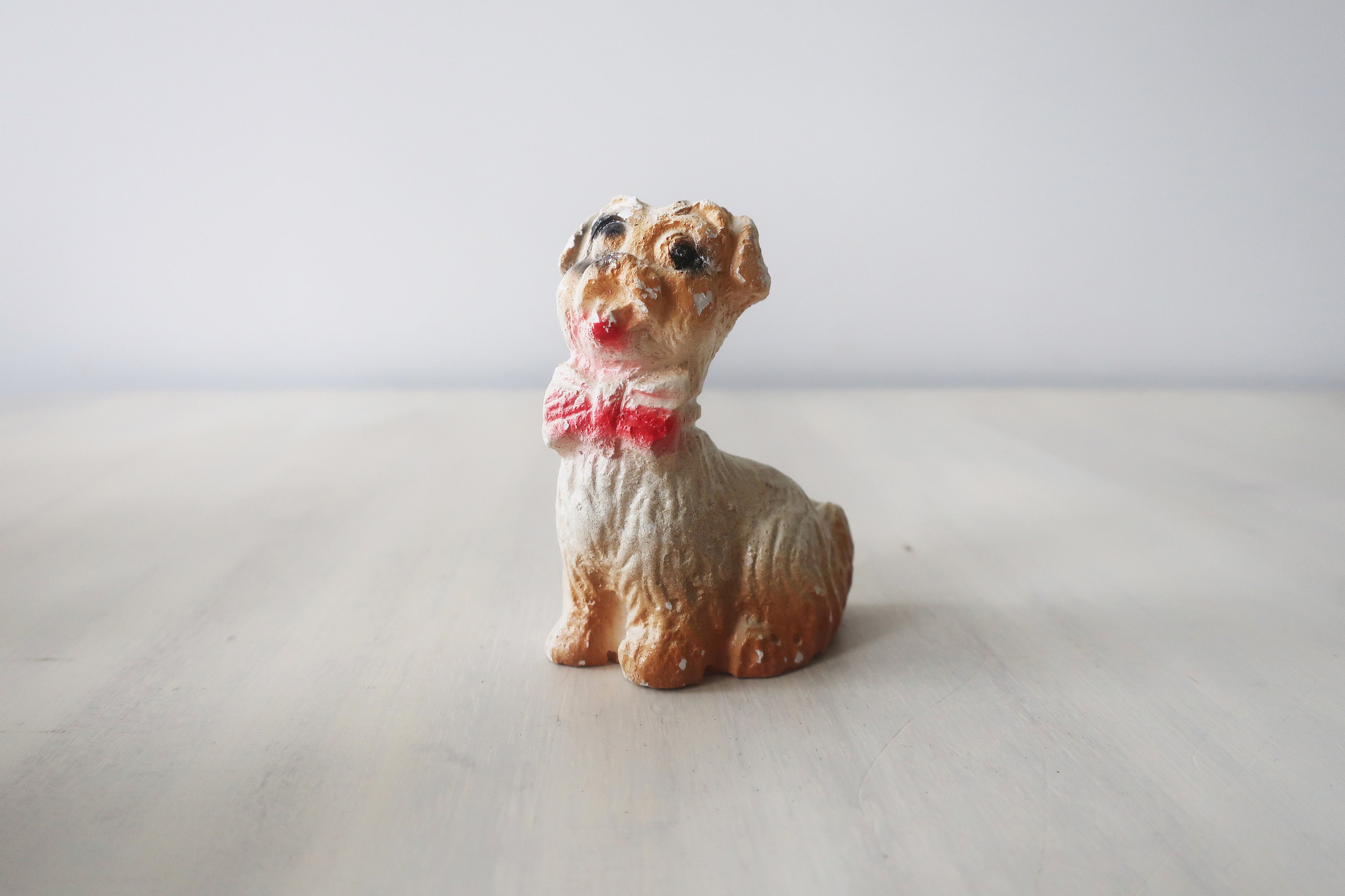 Vintage plaster dog chalkware Etsy
