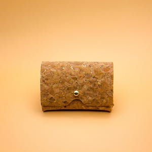 Carteira de cortiça minimalista feita à mão, sem costura, com porta-cartões e porta-moedas | Carteira LUCKY nº 88 | Carteira fina EDC unissex | PRESENTE para ele | Presente para ela