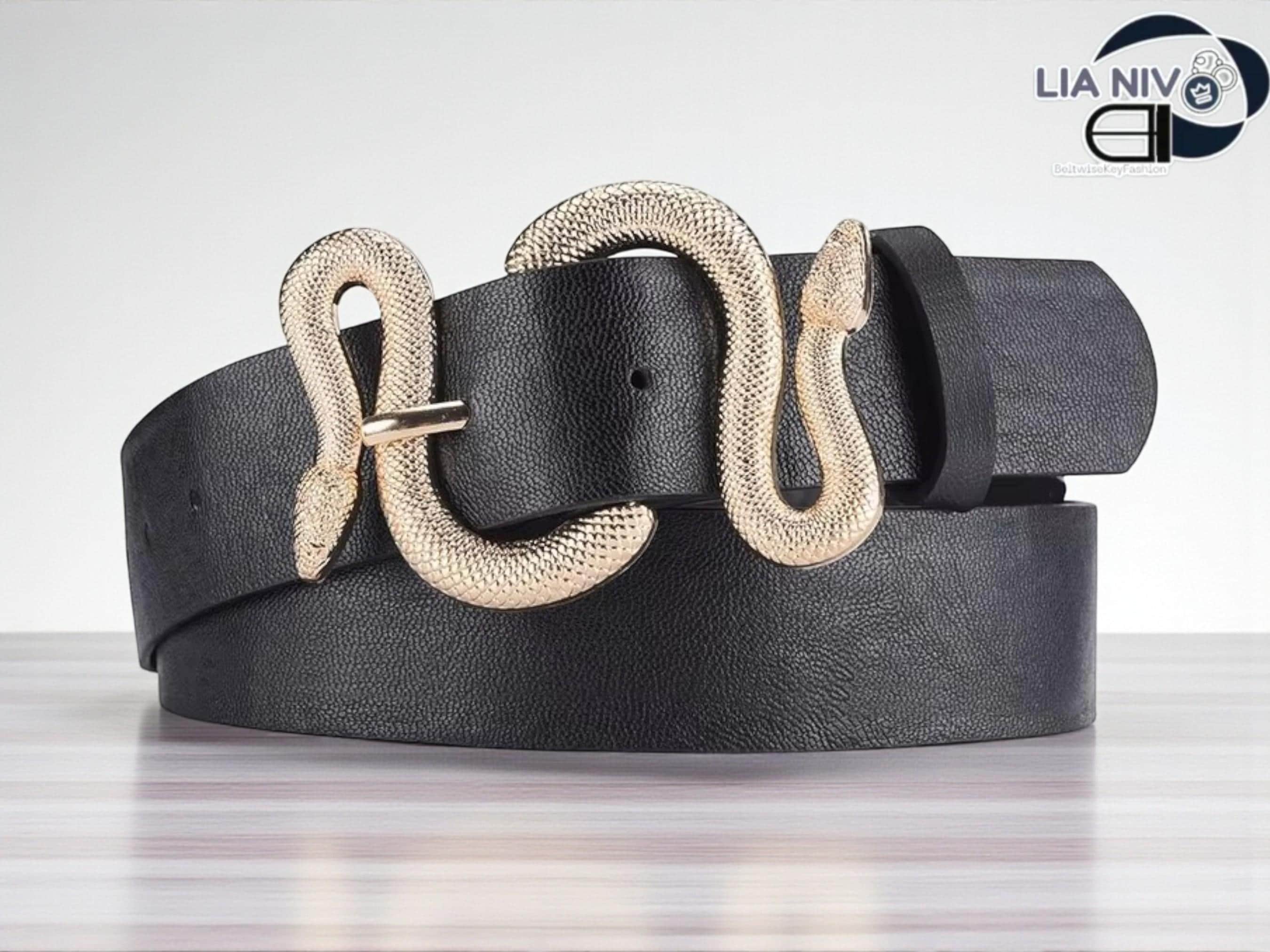 Retro Snake Buckle Belt: Women