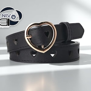 Women&#39;s Heart Waist Belt | Hollow Out Pin Buckle | Stylish Trousers Accessory | Feminine Cute Outfit Accent | Gift for Her