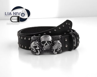 弾丸ベルト、パンクベルト、ゴシックベルト、ヘビーメタル弾丸