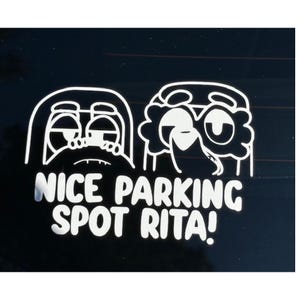 Nice Parking Spot Rita!, Bluey and Bingo Grannies, Bluey, Car Decal, Vinyl Decal,  Bluey Vinyl Decals, Disney