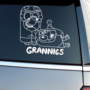 Grannies, Bluey and Bingo Grannies, Bluey, Car Decal, Vinyl Decal,  Bluey Vinyl Decals, Disney