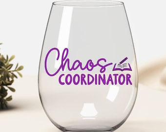 Chaos Coordinator, Teacher Vinyl Decal, Yeti Cup Decal, Car Window Decal, Teacher Sticker, Car Decal,