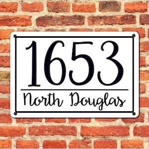 Custom Address Sign, House Number Sign, weather-resistant Aluminum, 8 x 12 Easy to install, address plaque, Great House Warming Gift