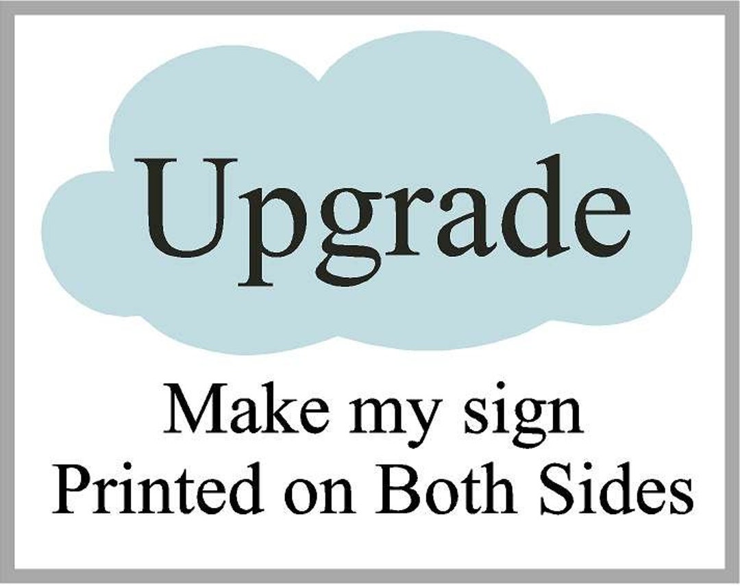 Upgrade. Shop Sign Image Upgrade --- Purchase This Listing to Have Your Sign Printed on Both ...