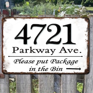 Address Package Delivery Sign, Personalized Cabin Sign, Custom Metal Sign Outdoor, Rustic Metal, Address House Plaque, Entrance Address Sign