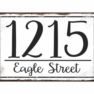 Address Sign, House Sign, House Numbers, Street Sign, Address Plaque, Custom Address Sign, 8 x 12&quot; weather-resistant Aluminum material