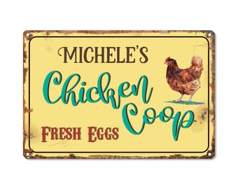 Personalized Chicken Coop Sign,  Chicken Coop, Chicken Coop Sign, Hen House,  Eggs for sale,  Rooster sign, Free Personalization