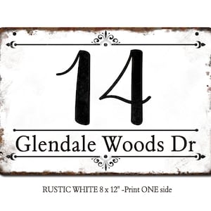 Rustic Address Sign, House Numbers, Mail Box Plaque , Shabby Farmhouse ...