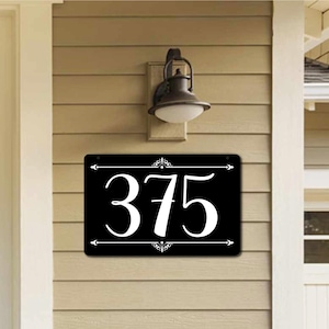 Large Address Sign, Black House Numbers, Metal Farmhouse sign, Custom yard sign, Post Sign, Hanging Address Sign, Number Plaque