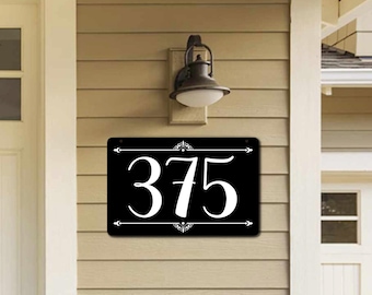 Large Address Sign, Black House Numbers, Metal Farmhouse sign, Custom yard sign, Post Sign, Hanging Address Sign, Number Plaque