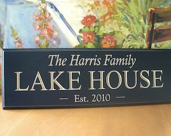 Carved Custom Lake House Signs, Lake House Sign,Farm House Decr, Last Name Sign, Lakehouse Sign, Housewarming Gift, Custom sign, Beach House