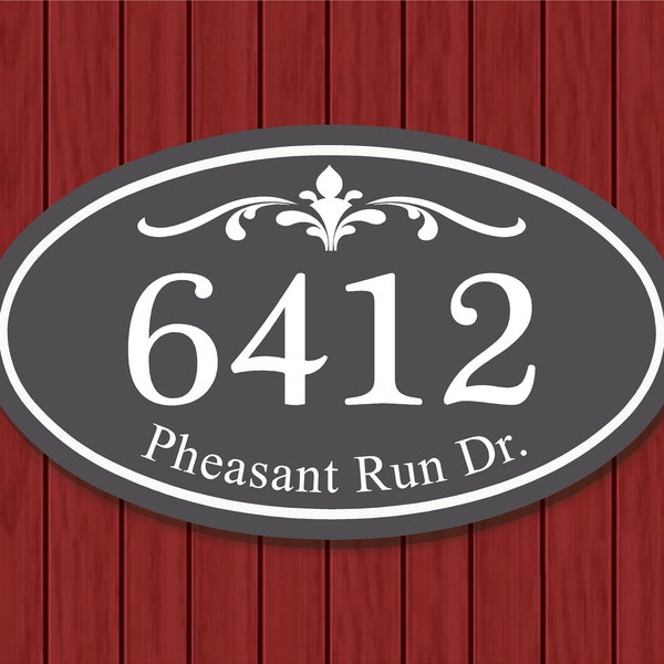 Address Sign, Housewarming Gift, Address Plaque,closing gift,  House Number, Number Plaque, last name sign, 7 x 12 Aluminum sign,