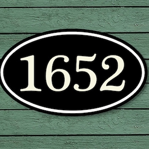 7 x 12 Weather Proof Classic House Number Plaque, Housewarming Gift, Realtor Gift, Address Sign, House Number, Number Plaque, Aluminum sign