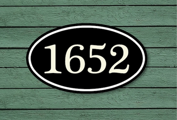 7 x 12 Weather Proof Classic House Number Plaque, Housewarming Gift, Realtor Gift, Address Sign, House Number, Number Plaque, Aluminum sign