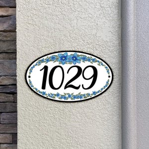 Address Sign, House Number Plaque, Housewarming Gift, Realtor Gift, Address Sign, House Number, Number Plaque, Aluminum sign, floral sign