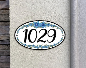 Address Sign, House Number Plaque, Housewarming Gift, Realtor Gift, Address Sign, House Number, Number Plaque, Aluminum sign, floral sign