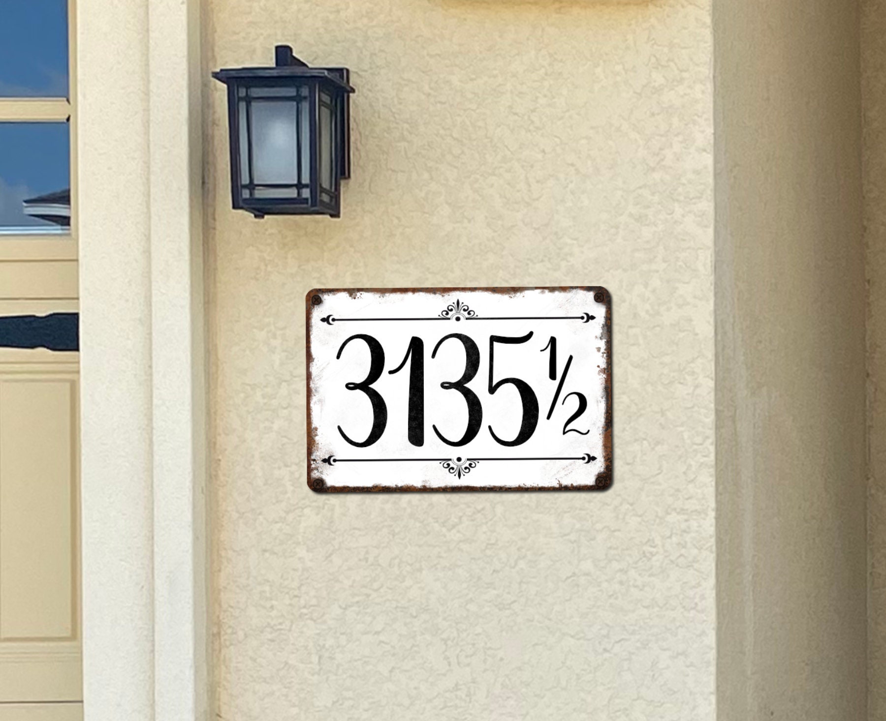 Rustic Address Sign, Farmhouse Decor  House Sign, Personalized House Numbers, Street Sign, Address Plaque, Custom Address Sign, Vintage Sign