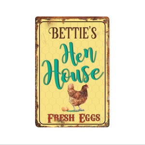 Personalized Hen House Sign, Chicken Coop, Chicken Coop Sign, Hen House, Eggs for sale, Rooster sign, Free Shipping and Personalization