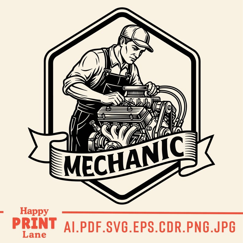 Mechanic Svg, Auto Mechanic Tools Logo, Mechanic Shirt Svg Png, Repair Tools & Spark Plug SVG, Digital Download image 7
