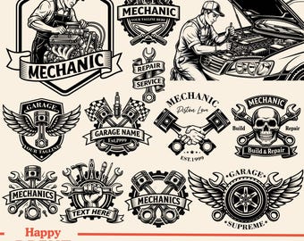 Mechanic Svg, Auto Mechanic Tools Logo, Mechanic Shirt Svg Png, Repair Tools & Spark Plug SVG, Digital Download