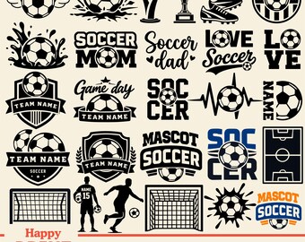 Soccer goal SVG Bundle, Player, Team, Mom, Jersey Designs (Digital Download)