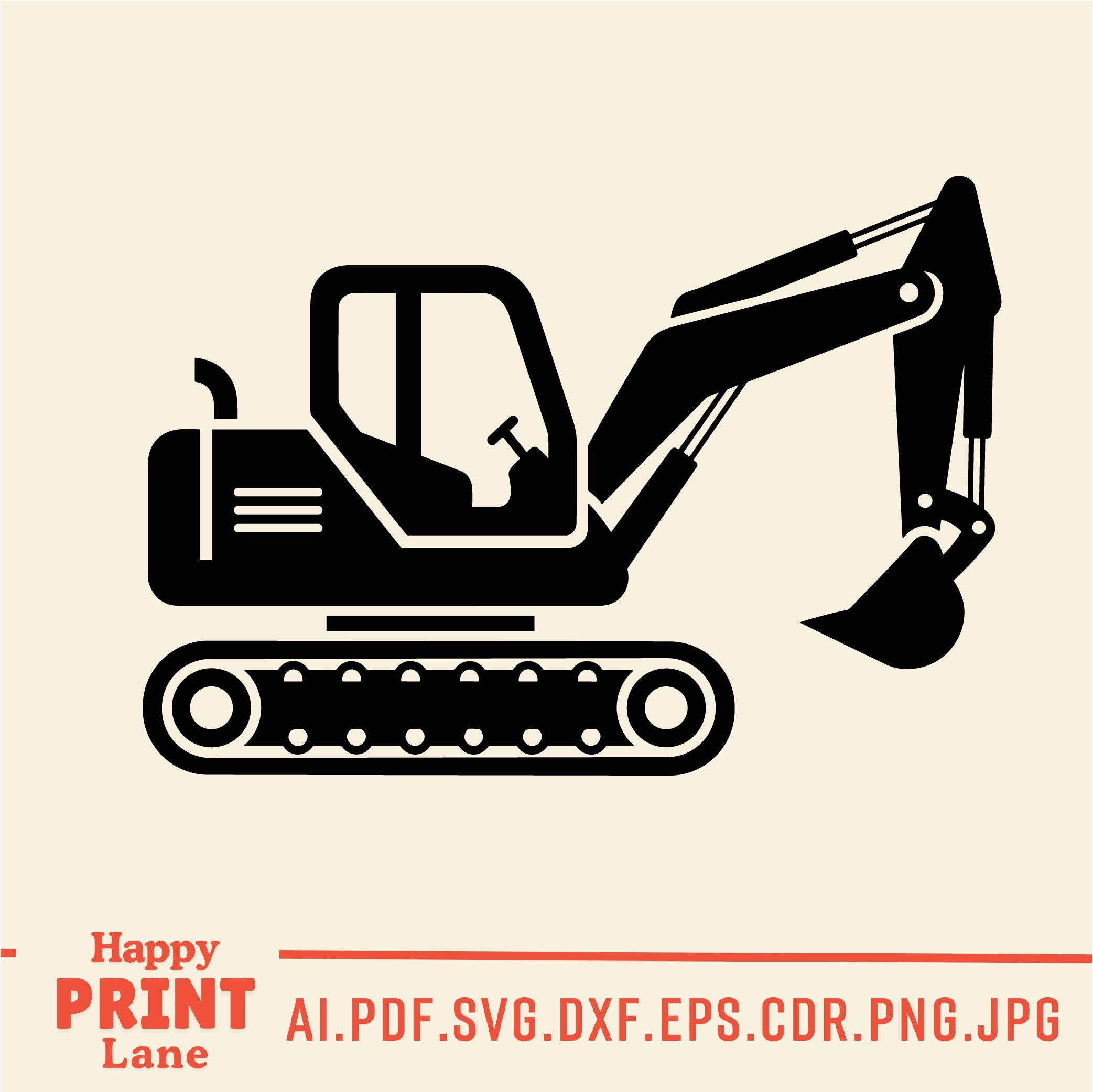Excavator SVG Bundle | Excavator Svg Cut Files | Heavy Equipment SVG ...