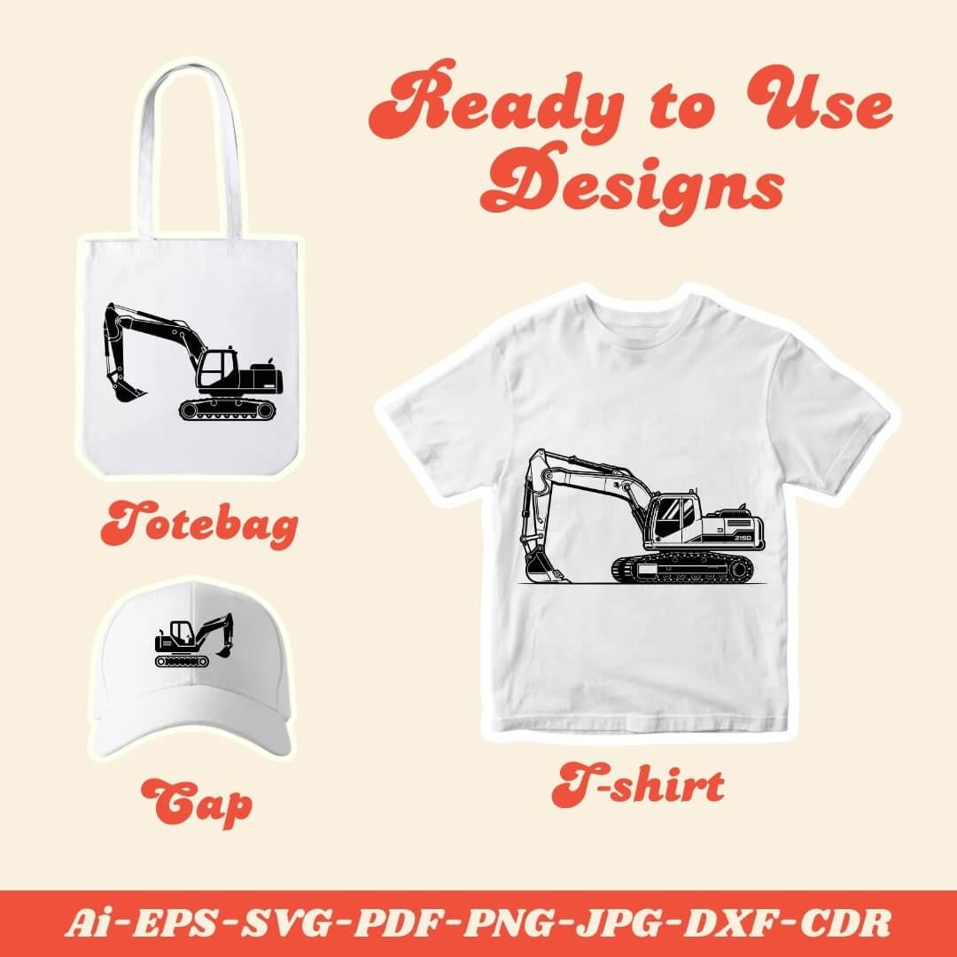Excavator SVG Bundle | Excavator Svg Cut Files | Heavy Equipment SVG ...