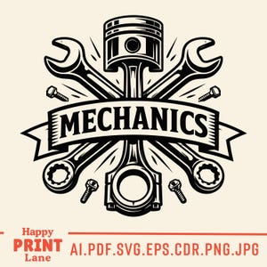 Mechanic Svg, Auto Mechanic Tools Logo, Mechanic Shirt Svg Png, Repair Tools & Spark Plug SVG, Digital Download image 11