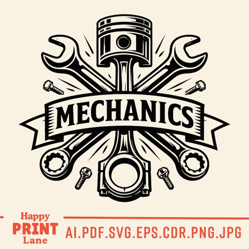 Mechanic Svg, Auto Mechanic Tools Logo, Mechanic Shirt Svg Png, Repair Tools & Spark Plug SVG, Digital Download image 11