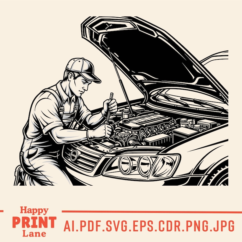Mechanic Svg, Auto Mechanic Tools Logo, Mechanic Shirt Svg Png, Repair Tools & Spark Plug SVG, Digital Download image 4