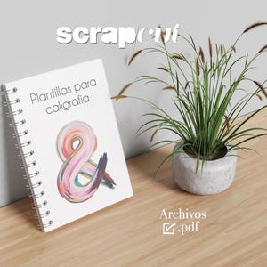 Hojas de caligrafía imprimibles. Libro de caligrafía, escritura a mano tamaño carta, práctica del alfabeto, ESPAÑOL  lettering PDF.