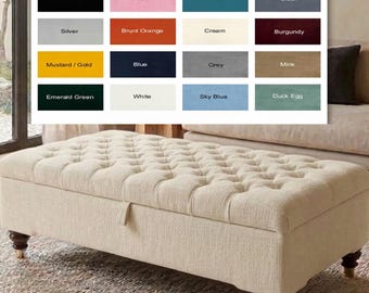 Plush Velvet Fabric Swatch Sample, Upholstery Colour Reference (Ottoman, Footstool, Bench)