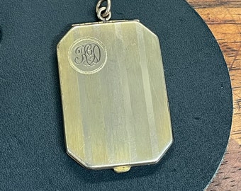 Oversize Art Deco Gold Fill Locket - Monogrammed KD - Pics inside