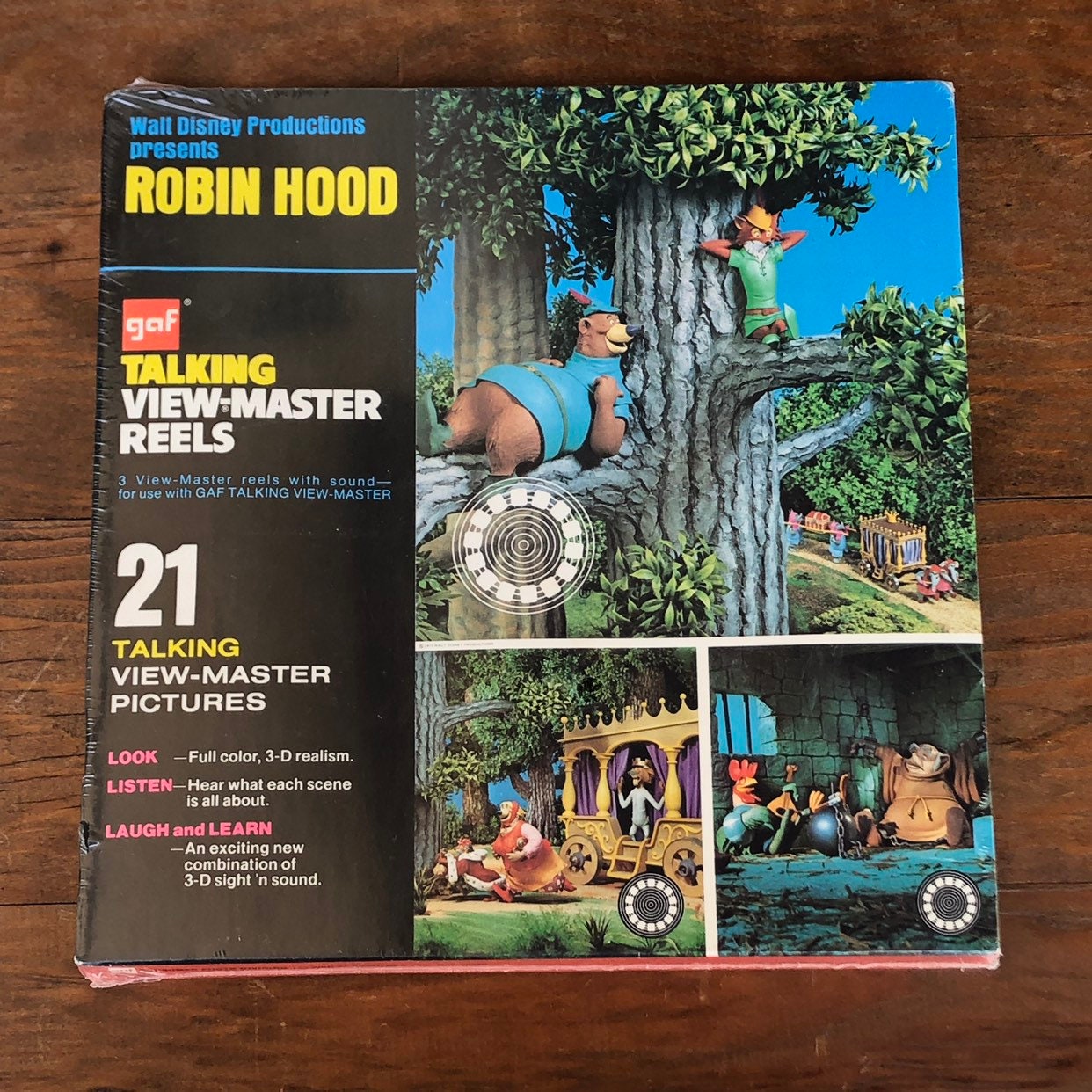 GAF Talking View-master Reels Walt Disney Robin Hood 1973 Factory