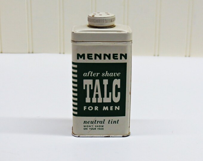 Mennen After Shave Talc Powder for Men 1950s Tin Etsy