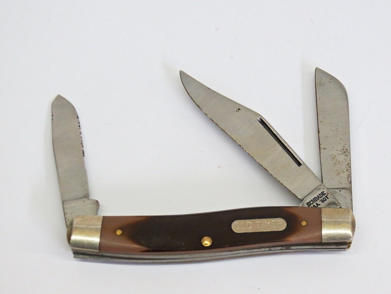 Old Timer Pocket Knife Schrade USA 80T 3 Blade Folding Knife Etsy