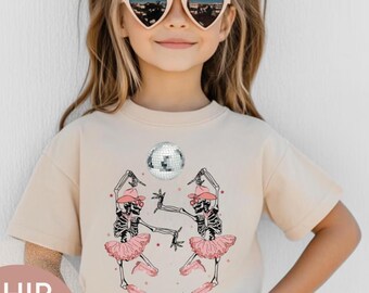 Personalized Dancing Skeleton Halloween Shirt, Kids Funny T-shirt