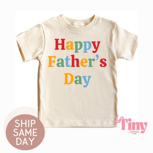 Happy Father&#39;s Day Shirt, 1st Father&#39;s Day Gift from Toddler, Matching Daddy and Me Outfits, Father&#39;s Day Kids Tee, Custom Dad Shirt