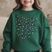Christmas Lights Coquette Bow Kids Sweatshirt, Funny Xmas Shirt, Holiday Sweater for Children image 5