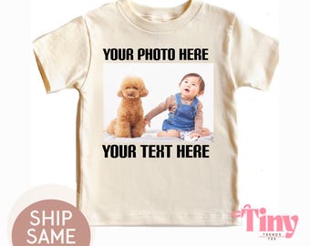 Personalized Kids Photo Tshirt, Custom Photo Toddler Tee, Personalized Family Baby Clothes, Custom Picture Youth Tee, Customized Kids Shirt