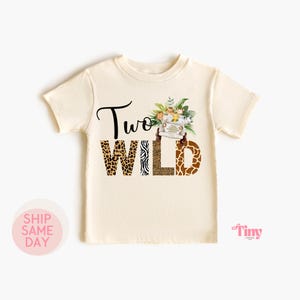 Two Wild Birthday Shirt: Safari 2nd Birthday Party
